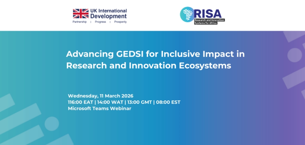 RISA Learning Webinar: Advancing GEDSI for Inclusive Impact in Research and Innovation Ecosystems